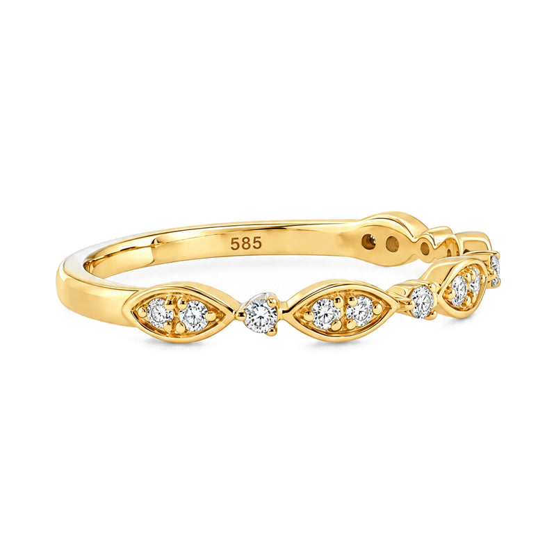 Diamond Leaf Eternity Band, view 2
