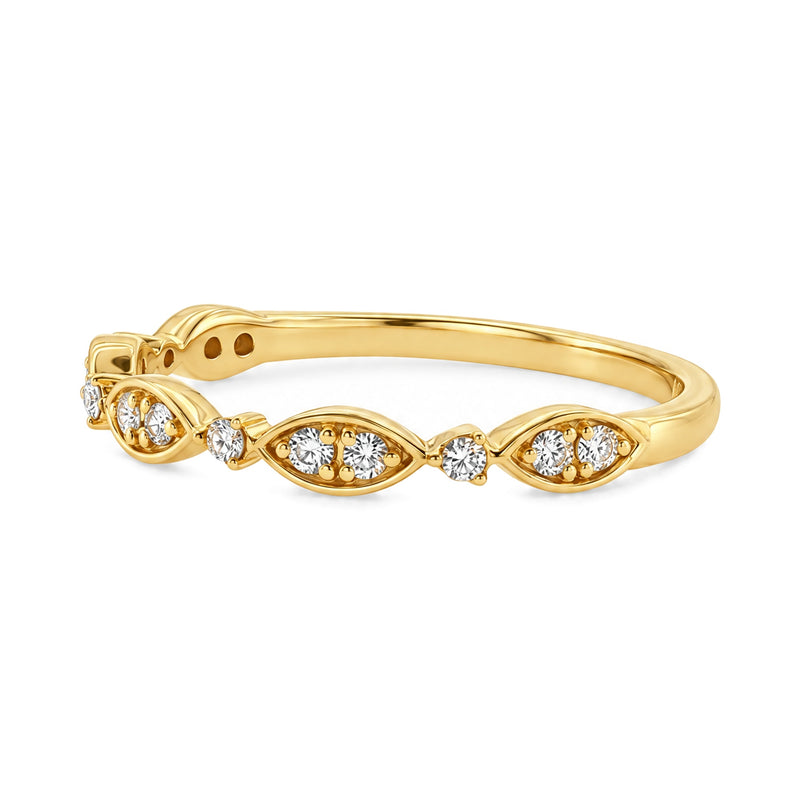 Diamond Leaf Eternity Band, view 3
