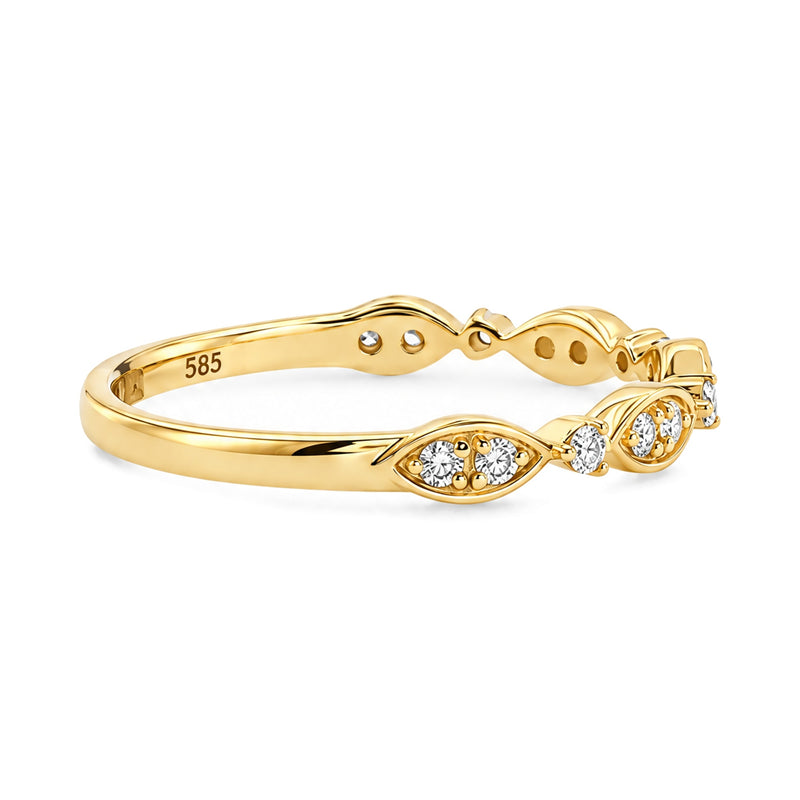 Diamond Leaf Eternity Band, view 4