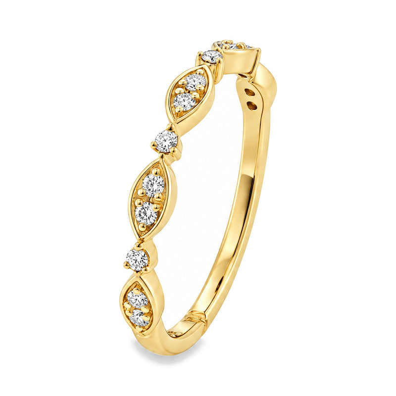 Diamond Leaf Eternity Band, view 5