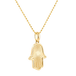 Diamond & Sapphire Hamsa Pendant Set 71725