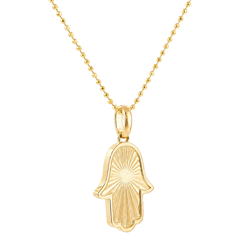 Diamond & Sapphire Hamsa Pendant Set 71725