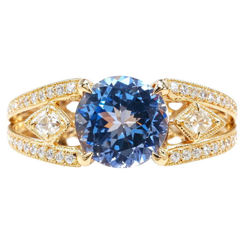 Diamond Tanzanite Ring 19143 | TraxNYC