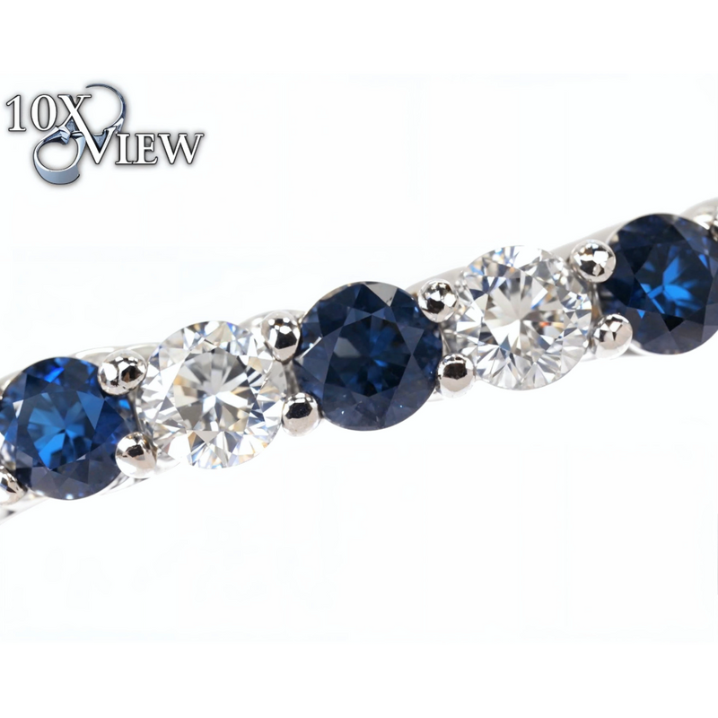 Blue Sapphire Diamond Ring 26860