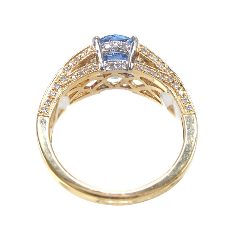 Diamond Tanzanite Ring in 14K gold, view 5