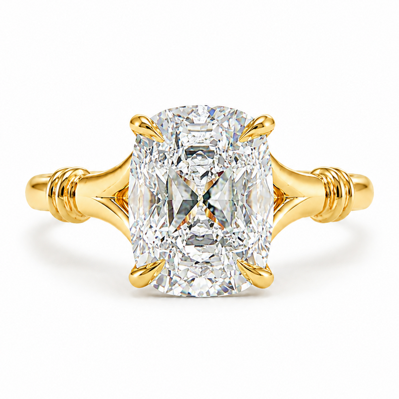 Diana Old Mine Cushion Engagement Ring 71670