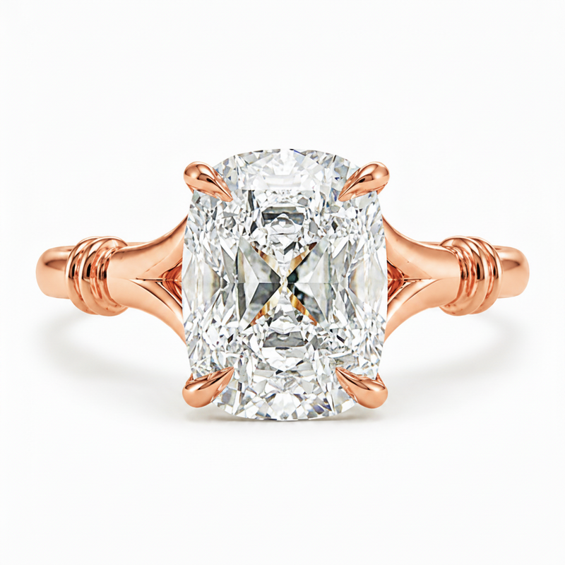 Diana Old Mine Cushion Engagement Ring 71670