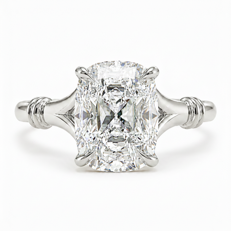 Diana Old Mine Cushion Engagement Ring 71670