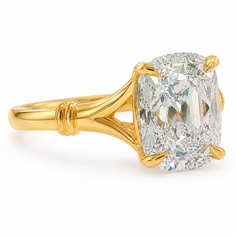 Diana Old Mine Cushion Engagement Ring 71670