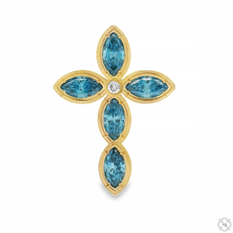 Divine Blue Marquise Cross 70771 - Image 1
