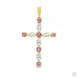 Divine Pink Sapphire Marquise Cross 70772 - Image 1