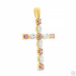 Divine Pink Sapphire Marquise Cross 70772 - Image 2
