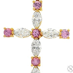 Divine Pink Sapphire Marquise Cross 70772 - Image 3
