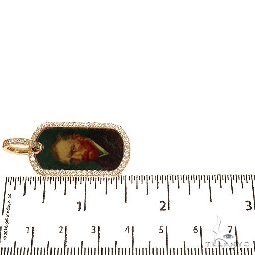 14K Gold Dog Tag Diamond Frame Photo Pendant, photo 6 of 6