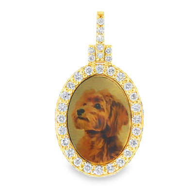 Dog Tag Diamond Photo Pendant 71427