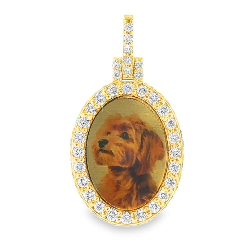 Dog Tag Diamond Photo Pendant 71427