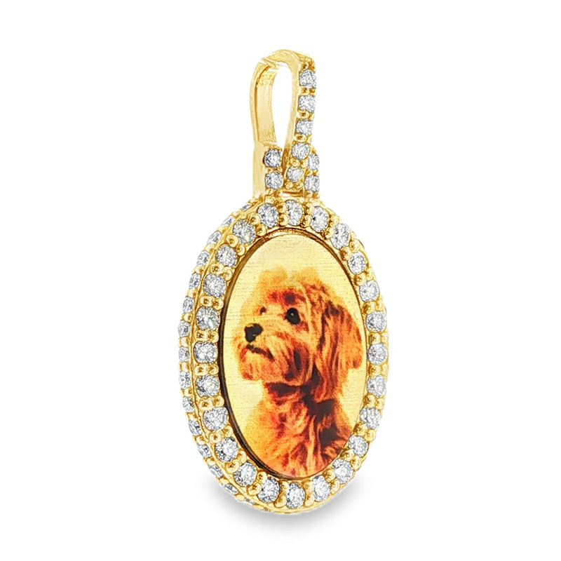 Dog Tag Diamond Photo Pendant 71427