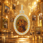 Dog Tag Diamond Photo Pendant 71427