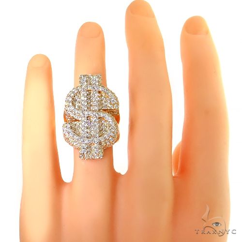 Dollar Sign Diamond Ring | TraxNYC