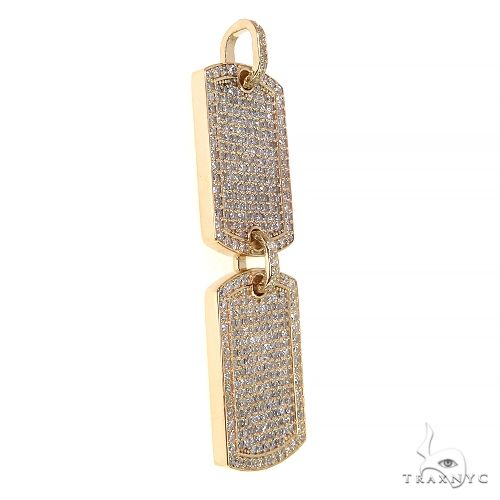 Double Dog Tag Diamond Pendant 68255 | TraxNYC