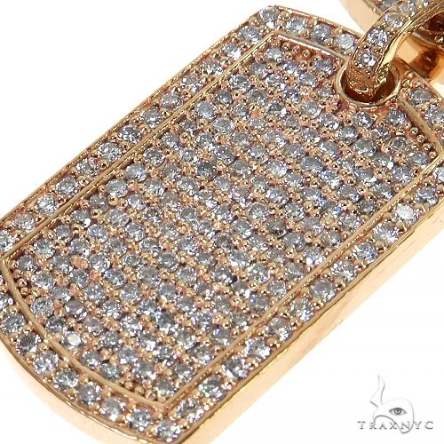 Double Dog Tag Diamond Pendant 68255 | TraxNYC