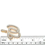 Double Layer Diamond 'W' Pendant 66957 - Image 6