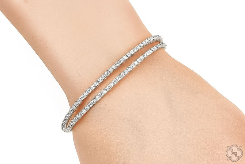 Double Row Infinity Diamond Tennis Bracelet 70712 - Image 5