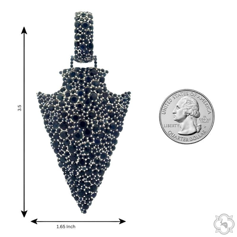 Double Side Arrowhead Pendant .925 Silver, photo 7 of 7