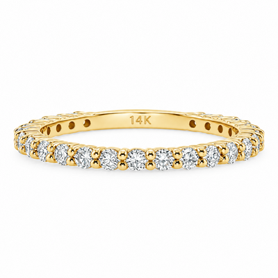 Double Shared Prong Wedding Band 71808