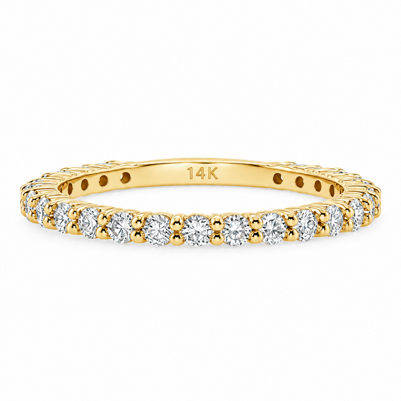 Double Shared Prong Wedding Band 71808