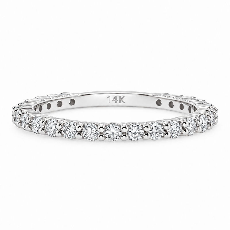 Double Shared Prong Wedding Band 71808