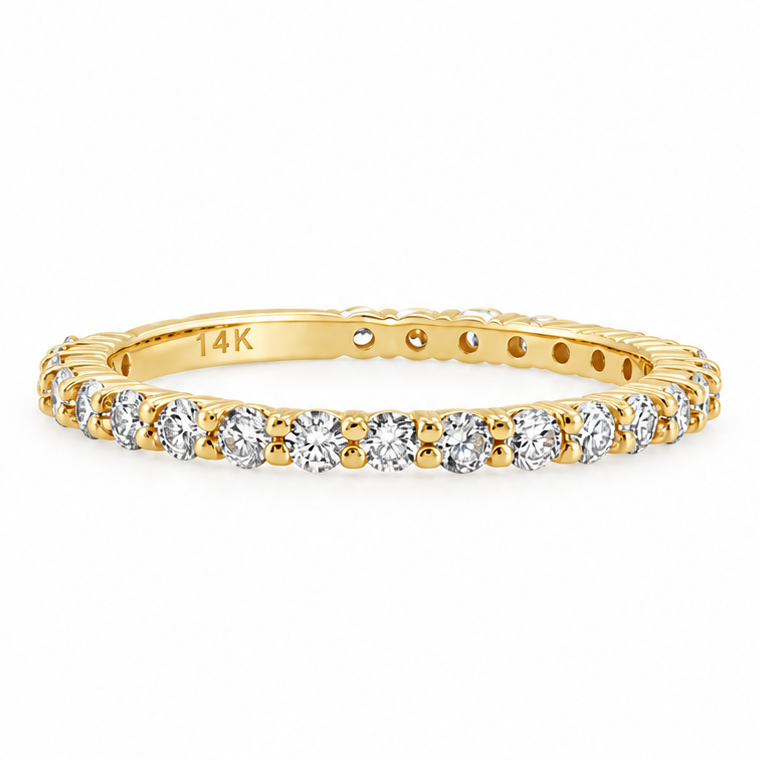 Double Shared Prong Wedding Band 71808