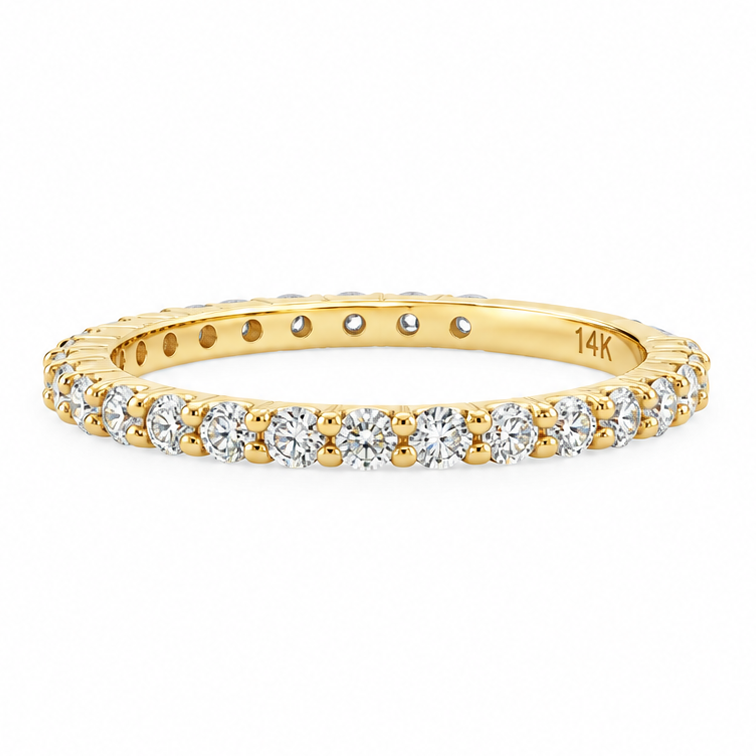 Double Shared Prong Wedding Band 71808