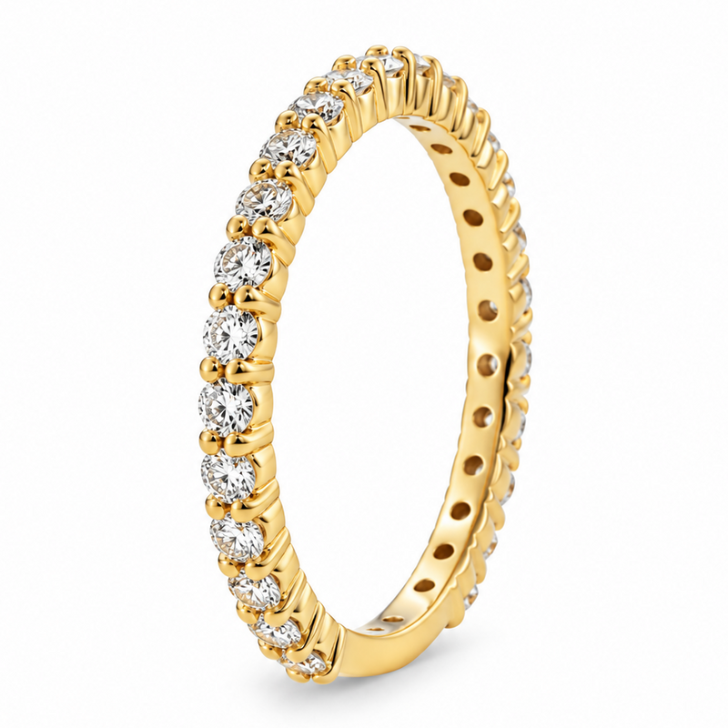 Double Shared Prong Wedding Band 71808