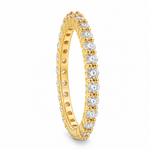 Double Shared Prong Wedding Band 71808