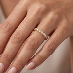 Double Shared Prong Wedding Band 71808