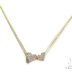 Double Cute Heart Diamond Necklace 40808 - Image 1