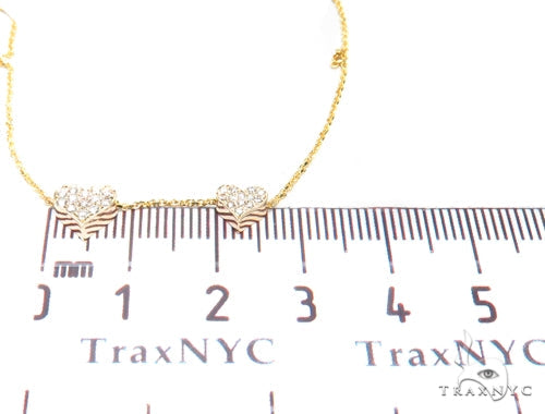 Double Cute Heart Diamond Necklace 40808 - Image 8