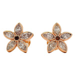14K Rose Gold Marquise Flower Cluster Earring 71003
