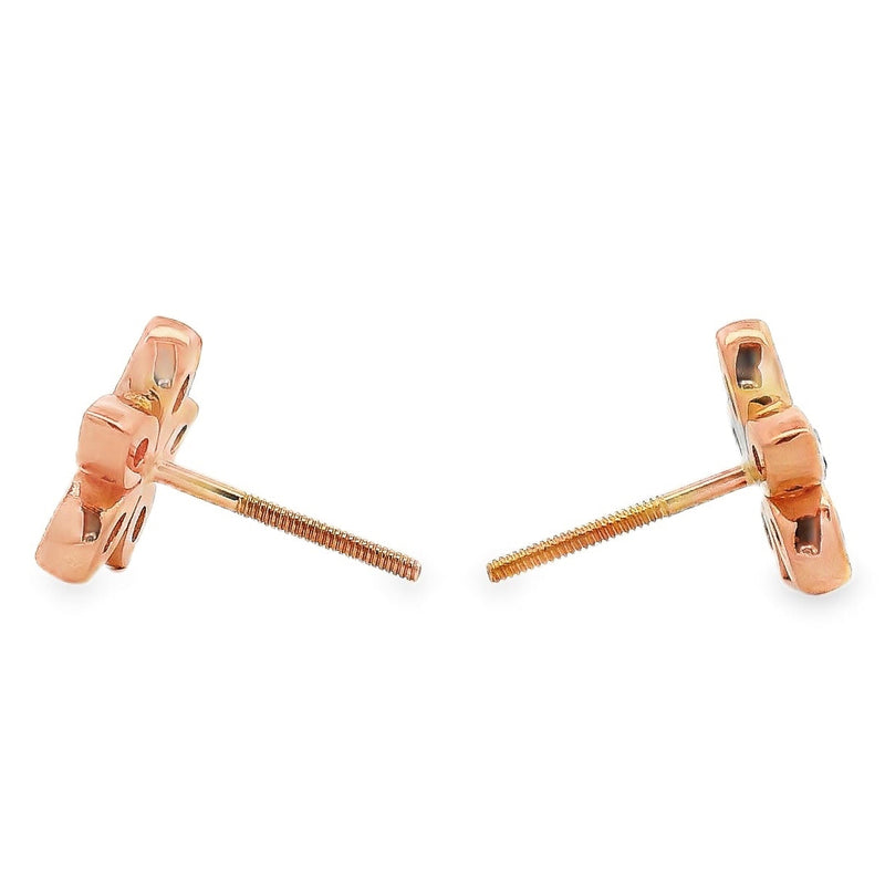 14K Rose Gold Marquise Flower Cluster Earring 71003