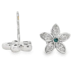 14k White Gold Marquise Flower Cluster Earring 71002