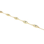 Evil Eye Bracelet With Blue & White Diamonds