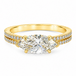 East-West Marquise Classic Split Shank Engagement Ring 71624