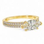 East-West Marquise Classic Split Shank Engagement Ring 71624
