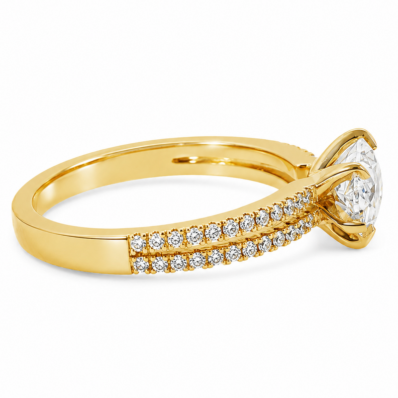East-West Marquise Classic Split Shank Engagement Ring 71624