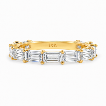 East West Baguette Wedding Band in 14K gold