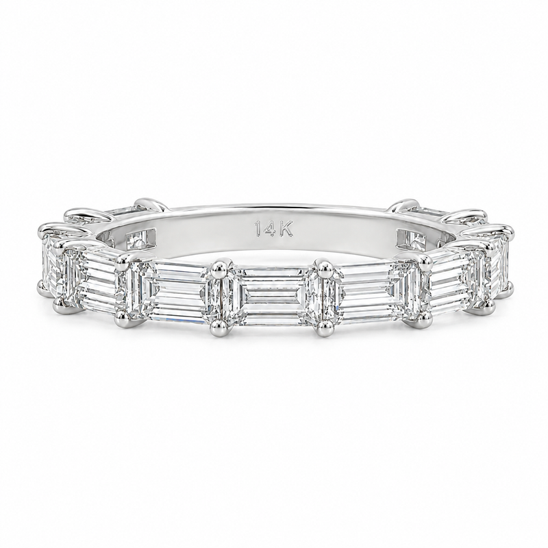 East West Baguette Wedding Band 71768