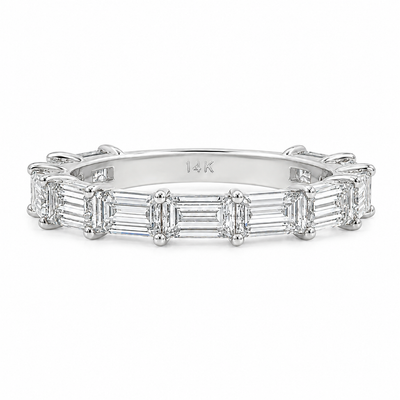 14K Gold East West Baguette Lab-Grown Diamond Wedding Band