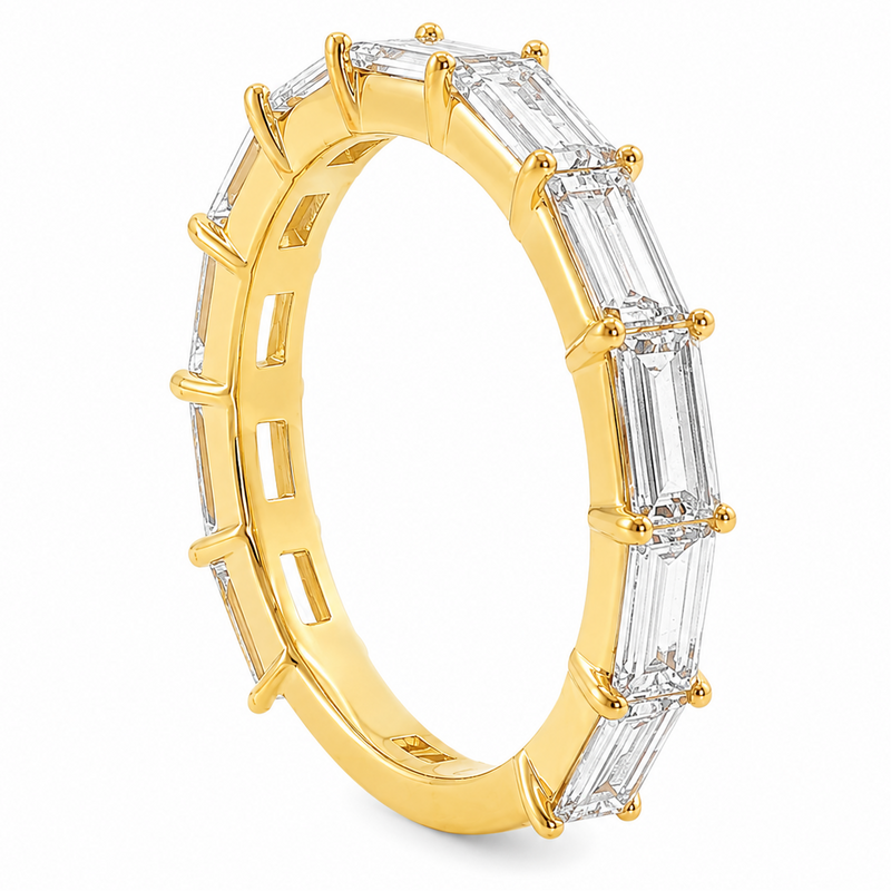 East West Baguette Wedding Band 71768