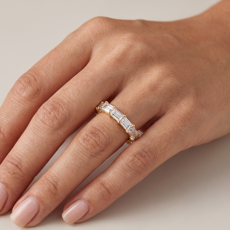 East West Baguette Wedding Band 71768